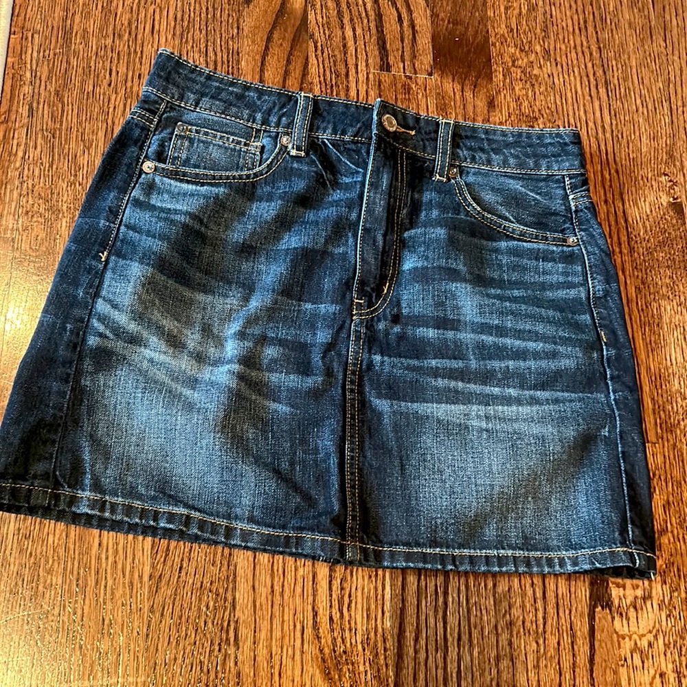 Denim mini skirt